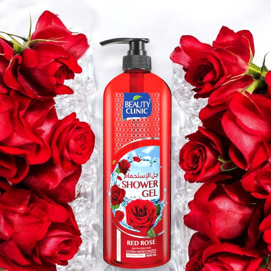 Antibacterial shower gel with roses